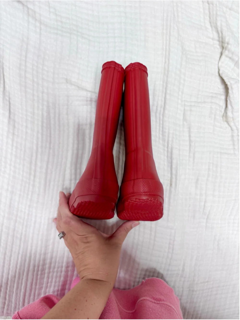 Girls Hunter Rain Boots Red Size 10 (Toddler Girl) Classic Waterproof New
